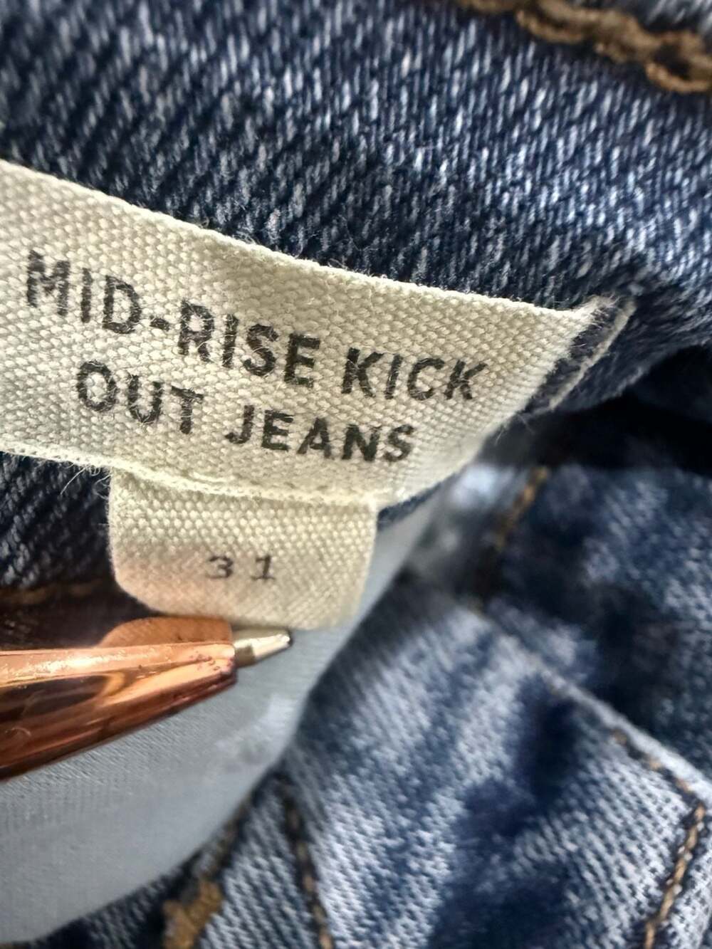 Madewell Mid Rise Kick Out Crop Jeans Women’s 31 Light Wash Stretch Denim - Picture 4 of 9